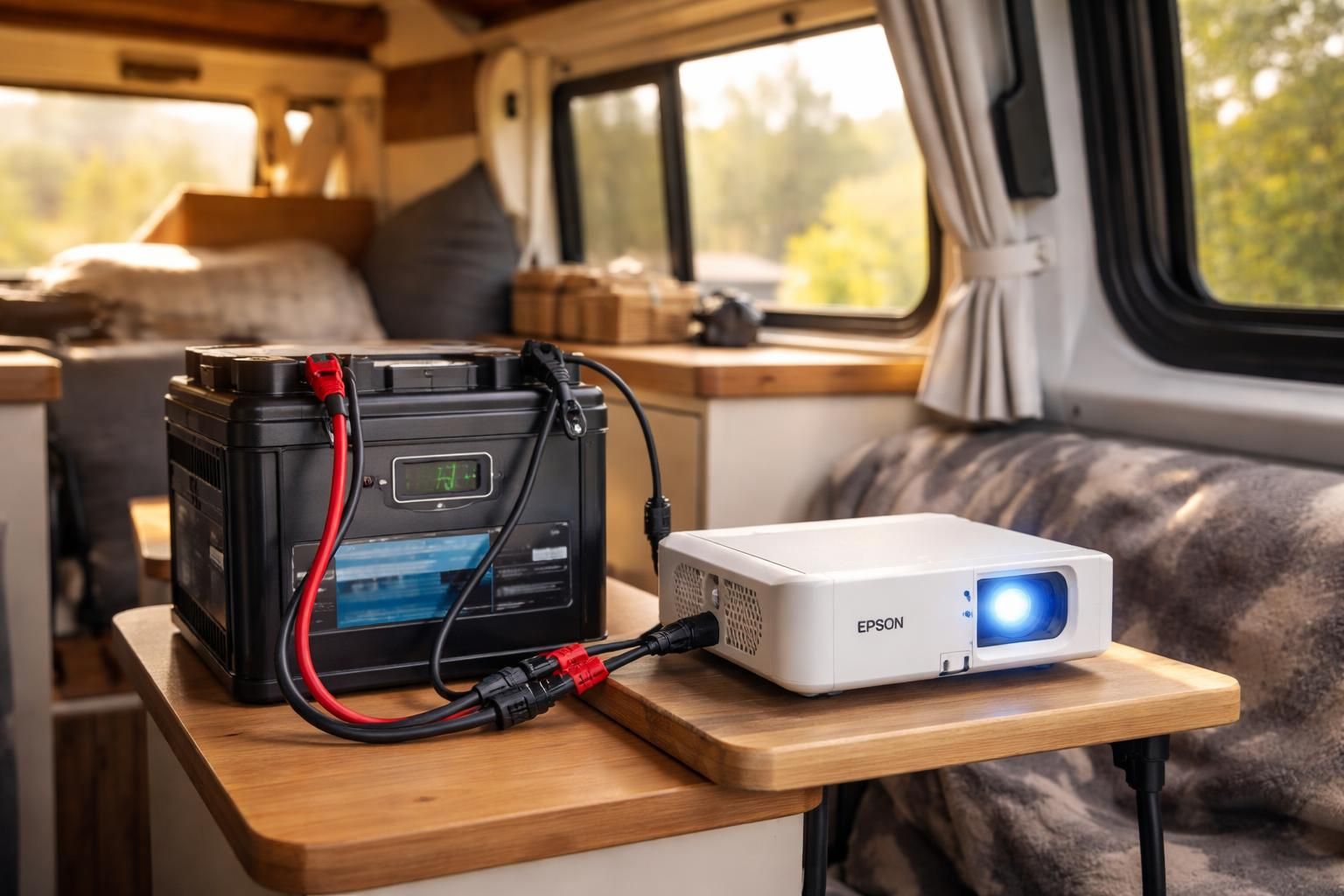 découvrez comment choisir et utiliser une batterie 12v pour alimenter votre mini vidéoprojecteur epson en van. nos conseils pratiques pour une installation efficace et autonome en déplacement.
