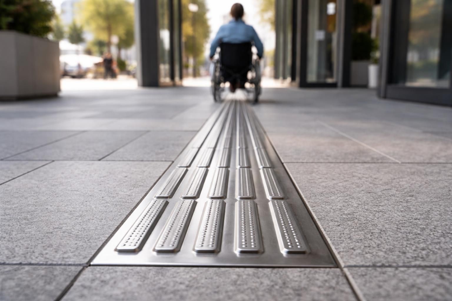 découvrez la bande de guidage pmr en inox, une solution durable et résistante pour faciliter l'accessibilité des personnes à mobilité réduite dans les espaces publics.