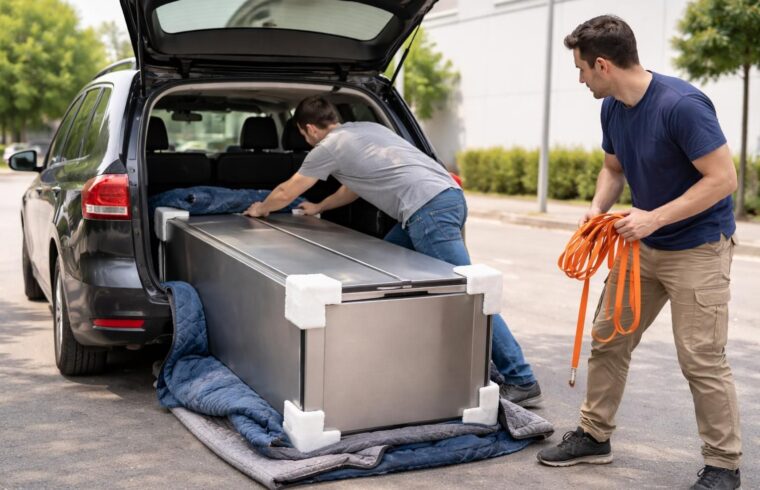 découvrez les conseils essentiels pour transporter un frigo couché en toute sécurité dans une voiture, éviter les dommages et assurer un déplacement réussi.